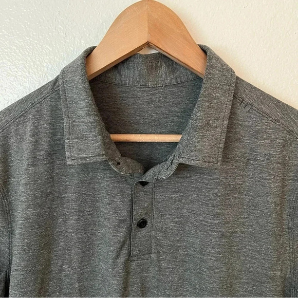 Men’s Lululemon Capacity Polo Shirt, color Heathered Grey - Picture 5 of 8
